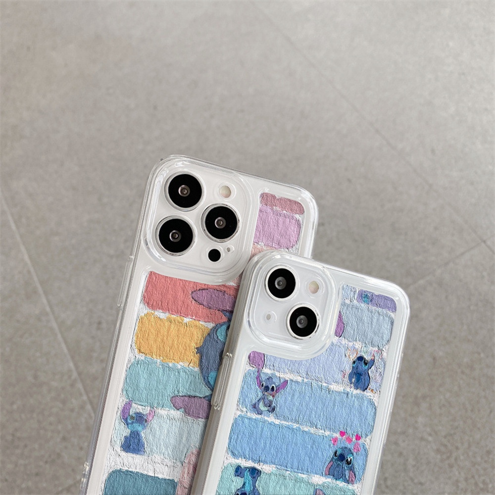 Ốp Điện Thoại Trong Suốt Họa Tiết Hoạt Hình Disney Stitch Dễ Thương Cho iPhone 13 12 11 X XS Pro Max XR Lilo &amp; Stitch 7 8 Plus