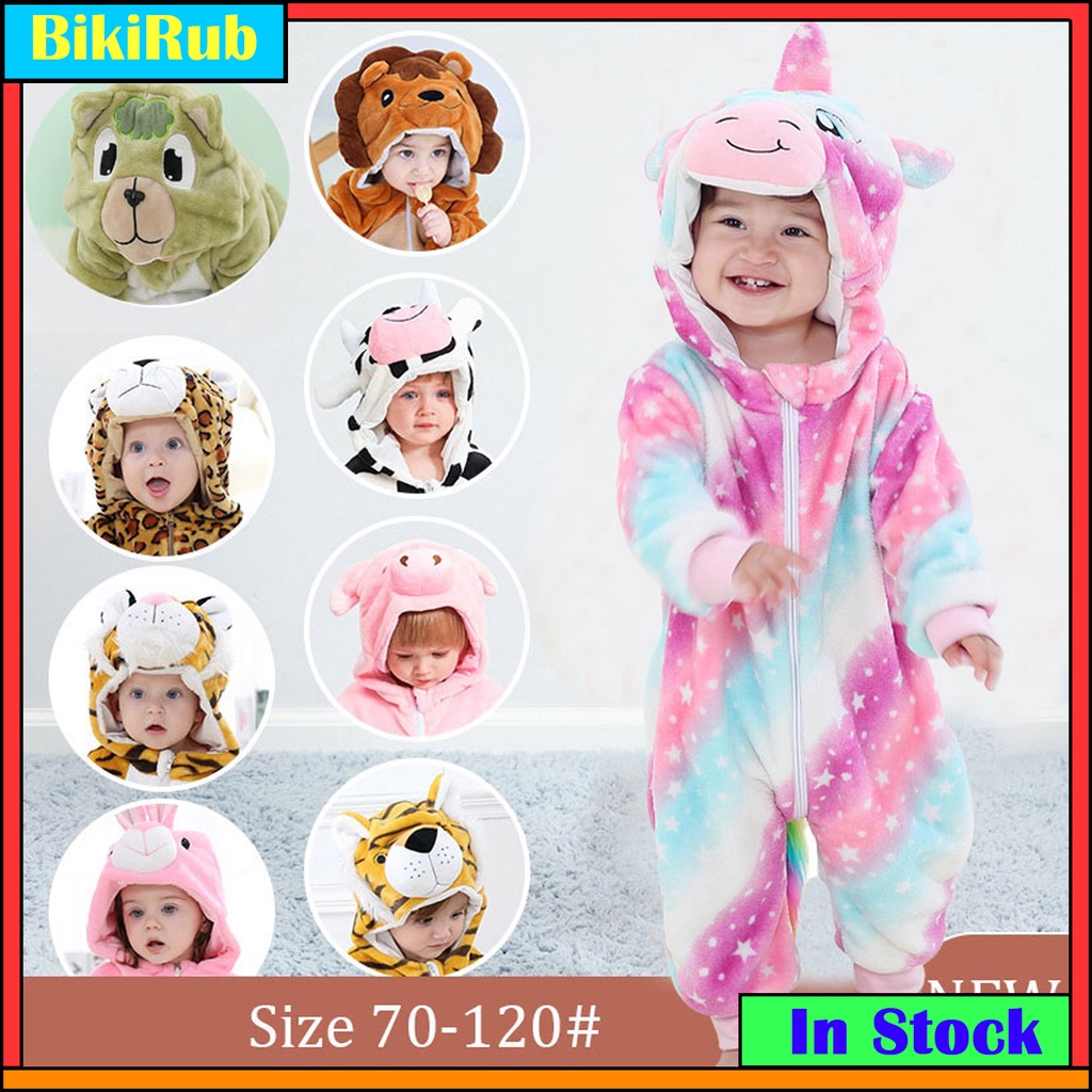 Bộ Áo Liền Quần Hình Thú Hoạt Hình Cho Bé