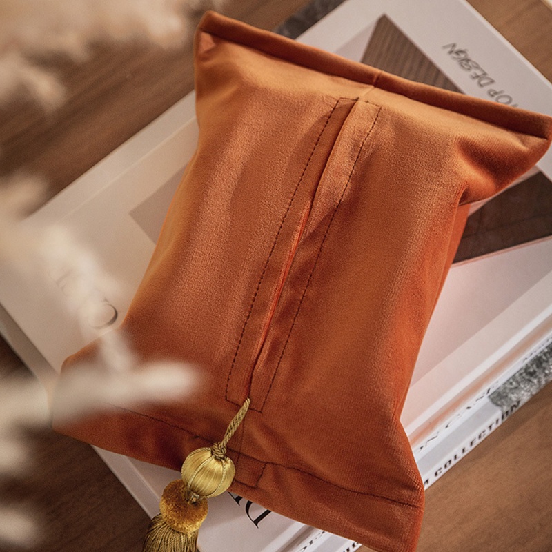 Hộp Đựng Khăn Giấy Hình Chữ Nhật Bằng Vải Nhung Mềm Mại Phong Cách Bắc Âu Trang Trí Nhà Cửa / Văn Phòng / Xe Hơi