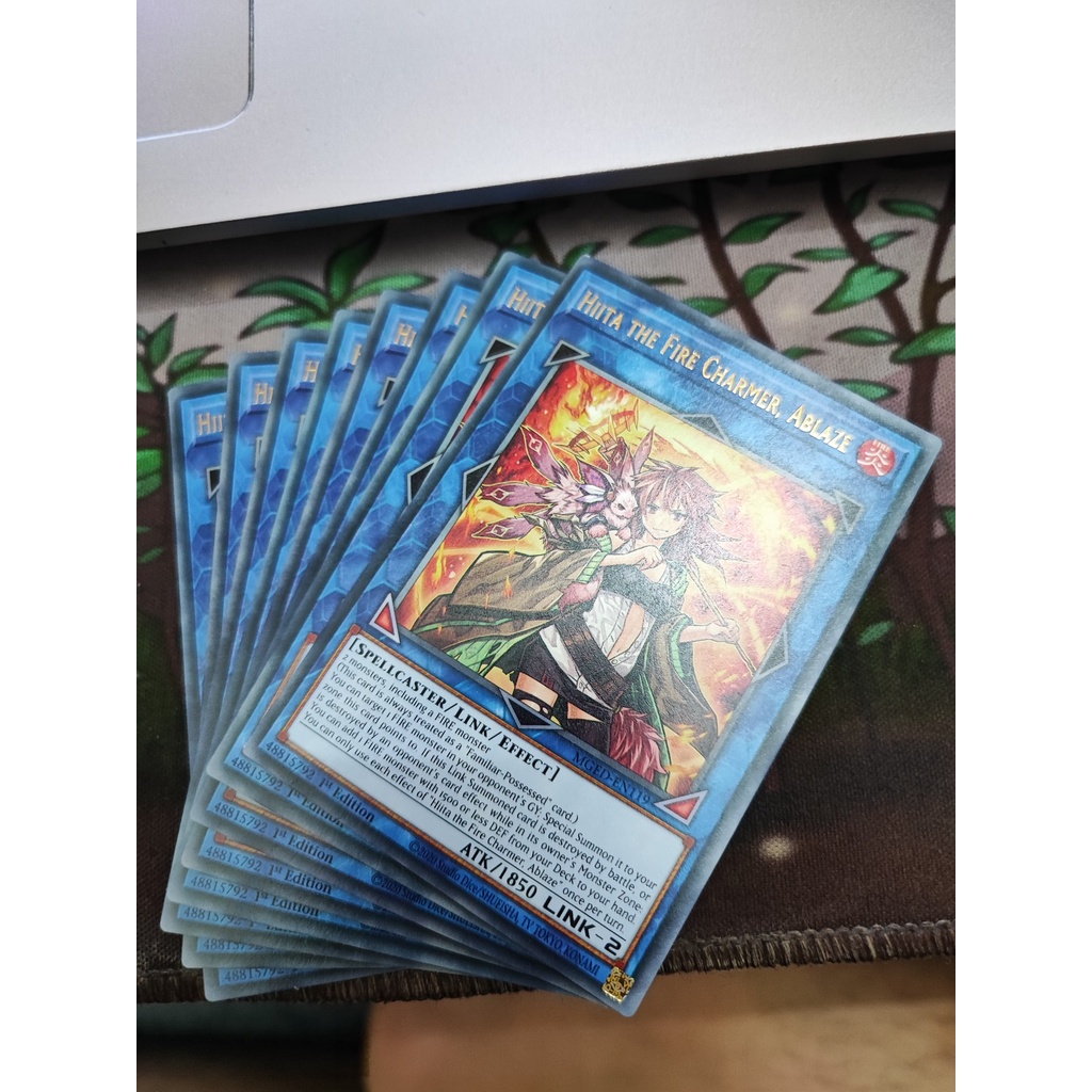 1 lá thẻ bài Hiita the Fire Charmer, Ablaze - MGED-EN119 - Rare 1st Edition