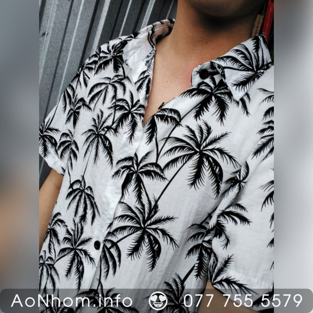 Áo Sơ Mi Đi Biển Nhóm Vải Mềm Mát Có Bigsize ★ Cây dừa | BigBuy360 - bigbuy360.vn