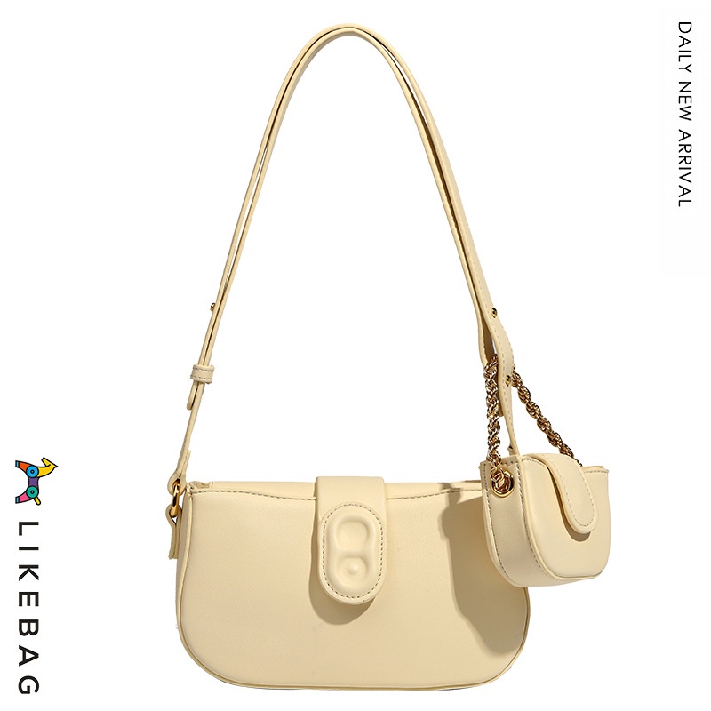 Túi đeo chéo, kẹp nách thời trang LIKEBAG bộ 2 túi da trơn 224XK7065 - LIBAGI