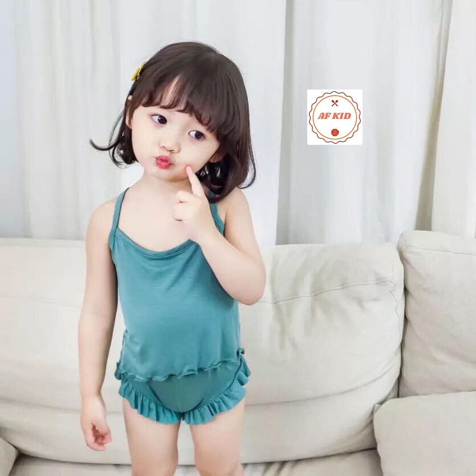 Quần áo trẻ em, bộ minky mom 2 dây cho bé gái chip bèo, đồ mùa hè cho bé gái chất thun lạnh mềm mịn siêu mát cho bé