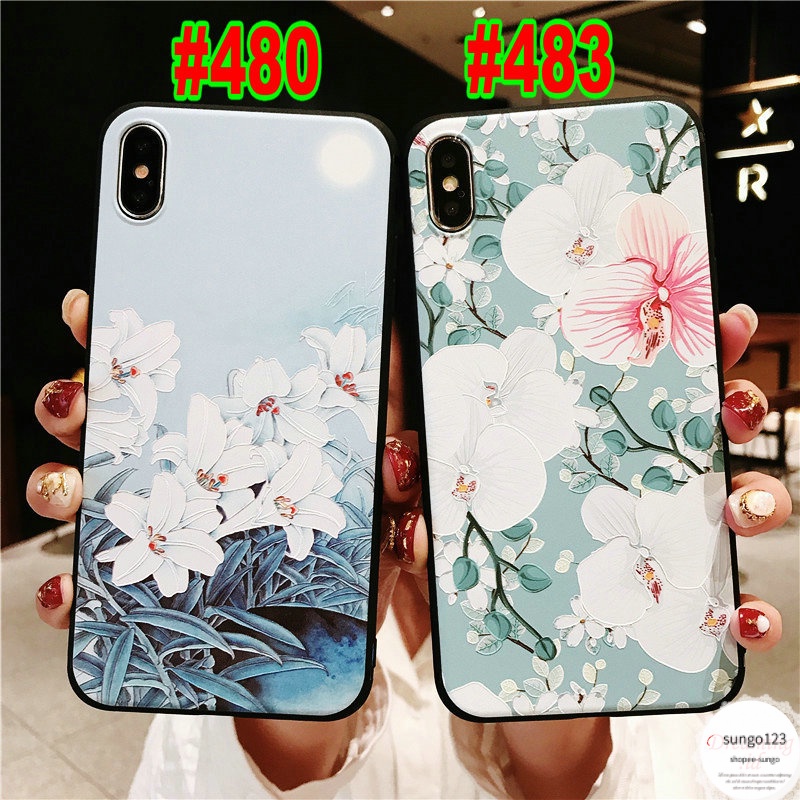 Ốp điện thoại TPU mềm hình hoa Lily và Kapok 3D cho SAMSUNG Galaxy M51 A21S A20S A71 A51 4G A31 A50S A30S A50 A30 A20 A10 A7 2018 A42 5G