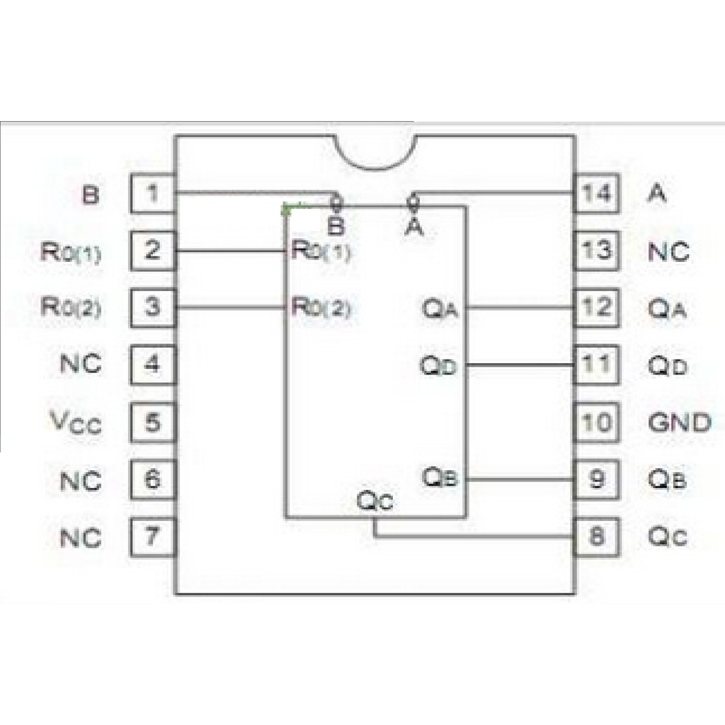 Linh Kiện 74LS93 4-bit Binary Counter DIP14