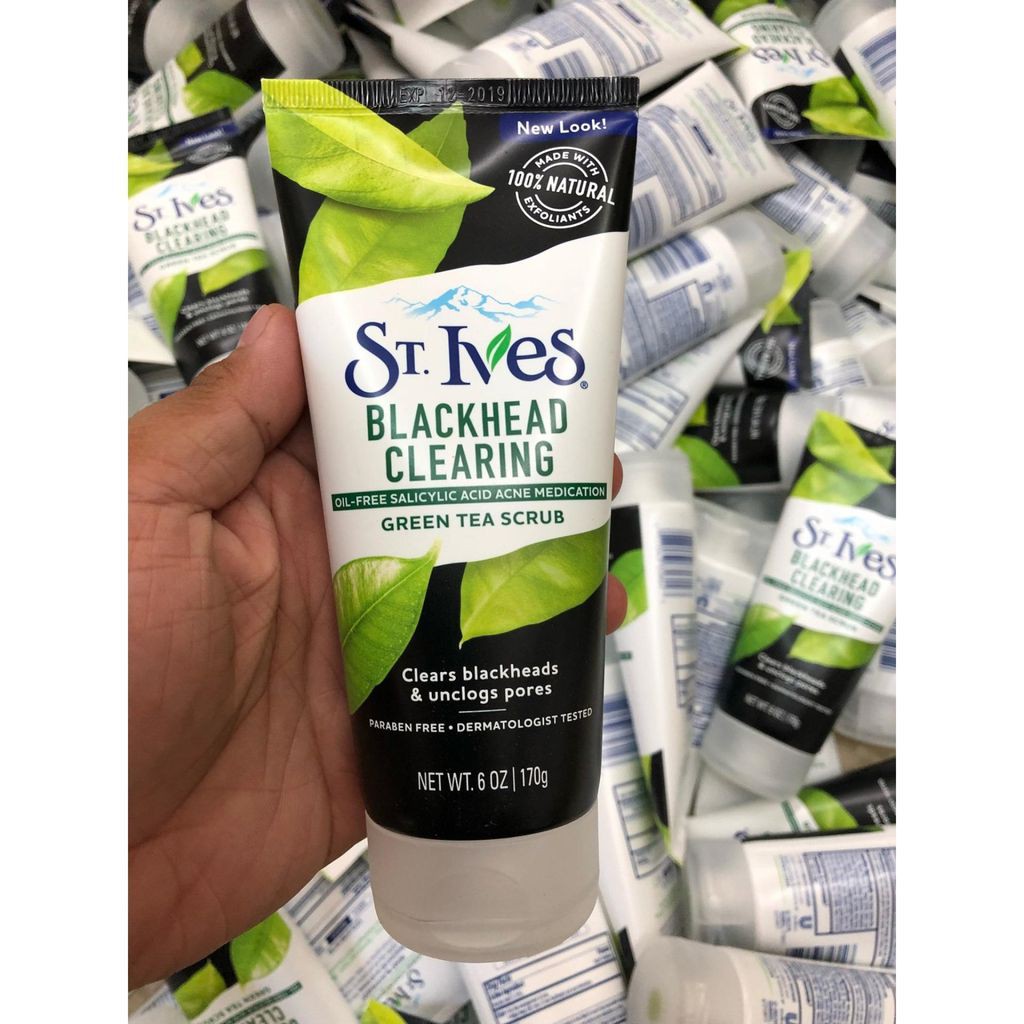 Sữa Rửa Mặt St.Ives Tẩy Tế Bào Chết Trà Xanh Làm Giảm Mụn Đầu Đen Và Thân Tre 170g
