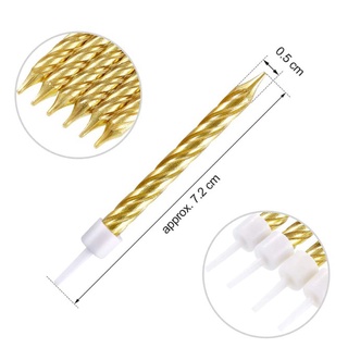 Nến xoắn nhũ nhiều màu cắm bánh sinh nhật