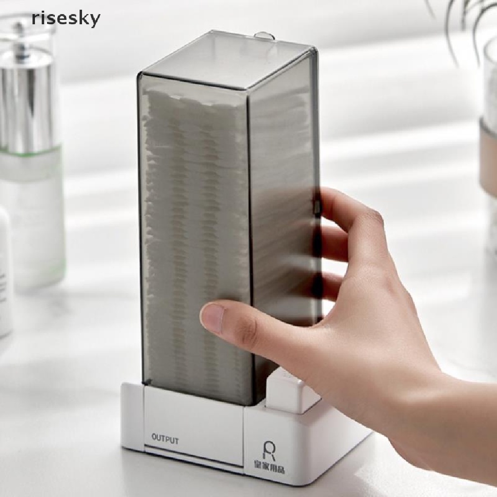 Hộp Đựng Bông Tẩy Trang Tự Động Chống Bụi ♨Trên đó