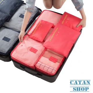 Combo 6 Túi Đựng Đồ Du Lịch xếp đồ gọn gàng trong vali Chống Thấm Bag in Bag GD40-6Tvali