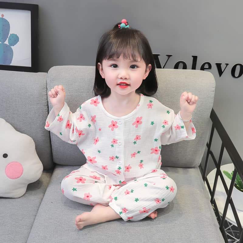 Vải Xô Muslin 2 lớp cao cấp - Các mẫu họa tiết dễ thương cho bé gái