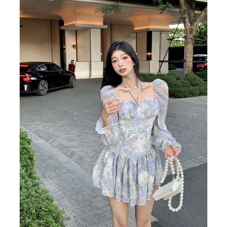 Váy hoa ulzzang tiểu thư bánh bèo