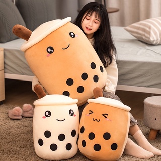 Gấu bông hình trà sữa đáng yêu dùng làm quà tặng gối ôm
