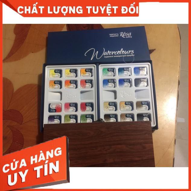 Màu nước viên nén(tặng kèm hộp gỗ)