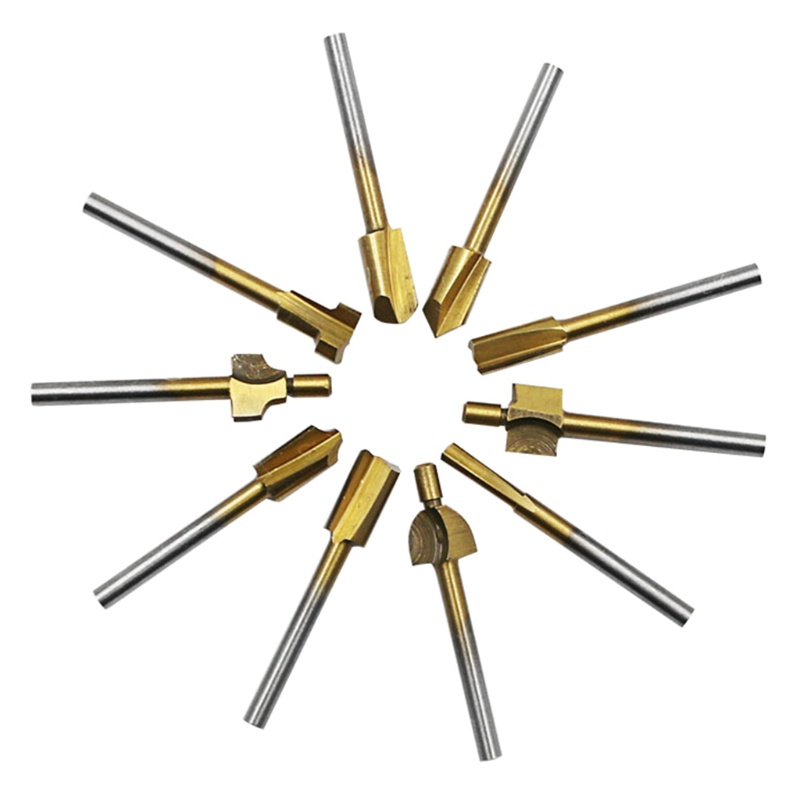 Bộ Mũi Mài Gỗ Tốc Độ Cao Bằng Thép Titan Cao Cấp