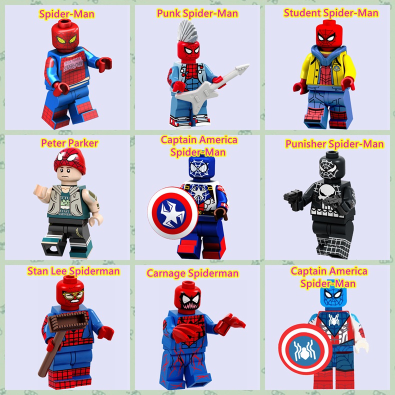 Bộ Đồ Chơi Lắp Ráp Hình Người Nhện Marvel Độc Đáo Cho Bé