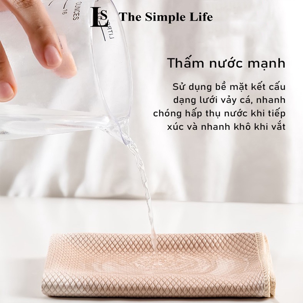 Khăn lau bếp 2 mặt siêu thấm, khăn lau tay, chén đĩa, lau bếp vảy cá siêu sạch đa năng, mềm mịn, cao cấp [CHÍNH HÃNG]