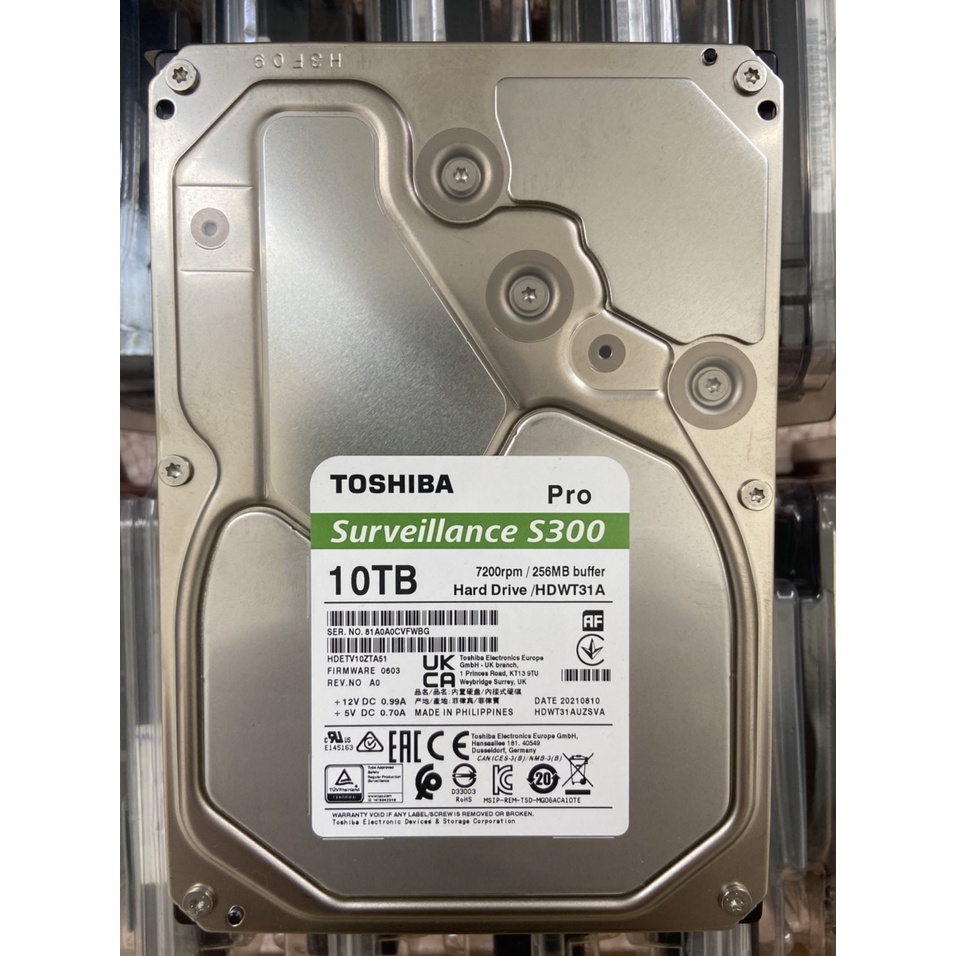 Ổ cứng Toshiba 10Tb S300 chuyên dụng Camera và lưu trữ dữ liệu