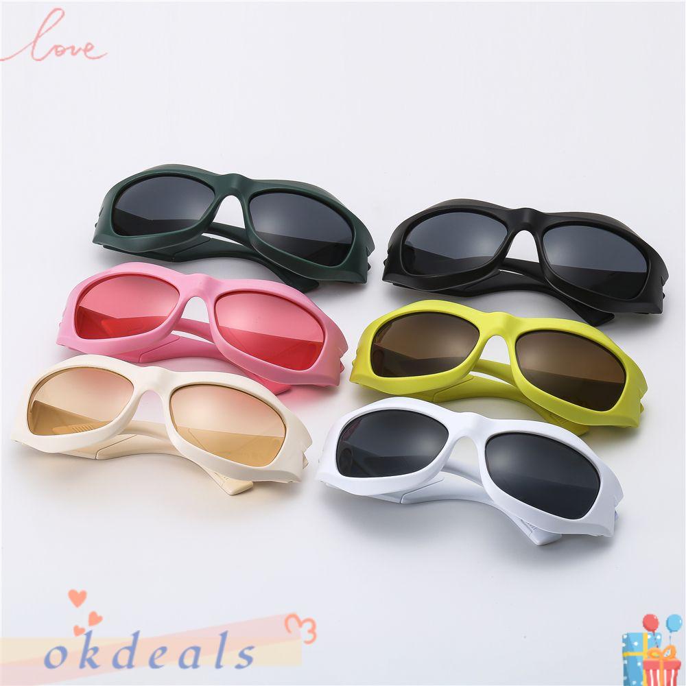 Kính Chống Nắng UV400 Gọng Dày Oversized Y2K Thời Trang Cho Người Đi Xe Đạp