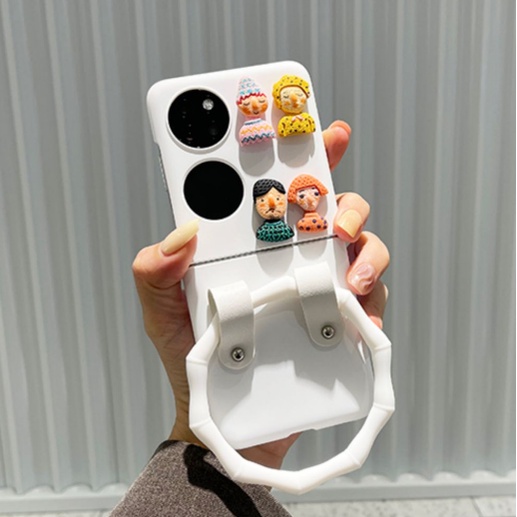 Youpin sweater for boys and girls suitable for Huawei P50 pocket mobile phone case P50 treasure box folding screen portable ring hanging rope new cartoon protective cover for couples advanced customization P50 pocket cute girl