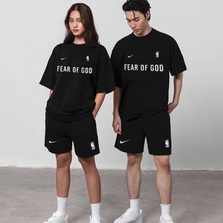 Quần short N.B.A 2 màu đen+trắng nỉ da cá