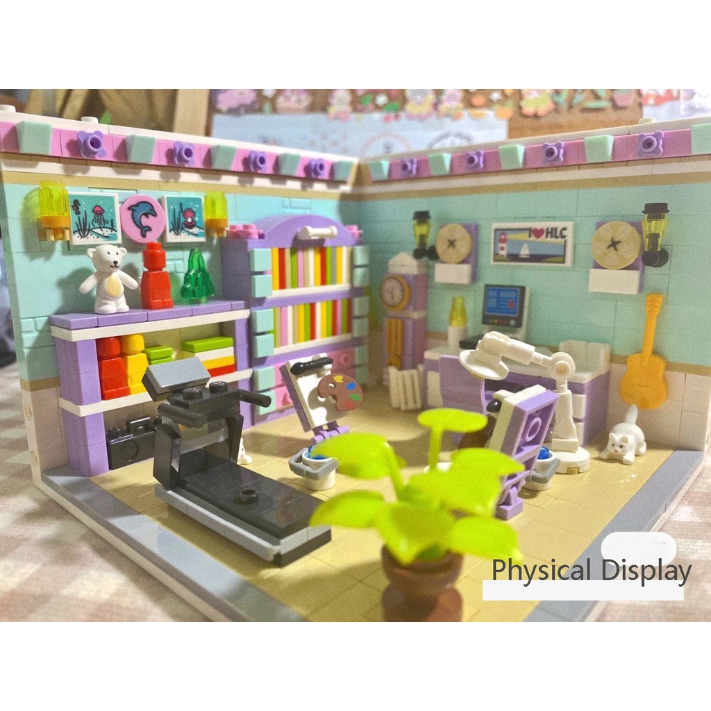 Bộ đồ chơi lắp ráp mô hình các căn phòng trong nhà sáng tạo Lin07 Qunlong 00870-1