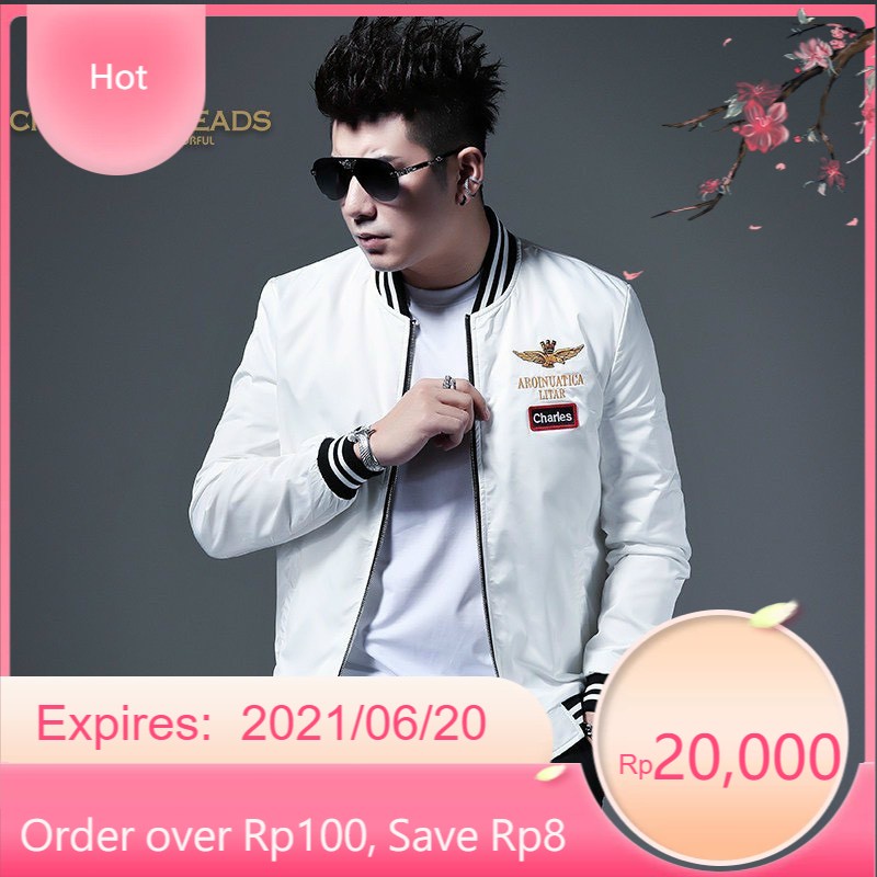 Áo khoác dù nam julido store, áo khoác nam hai lớp màu trắng thêu hình đại bàng logo đẹp cao cấp 2021 kdn004