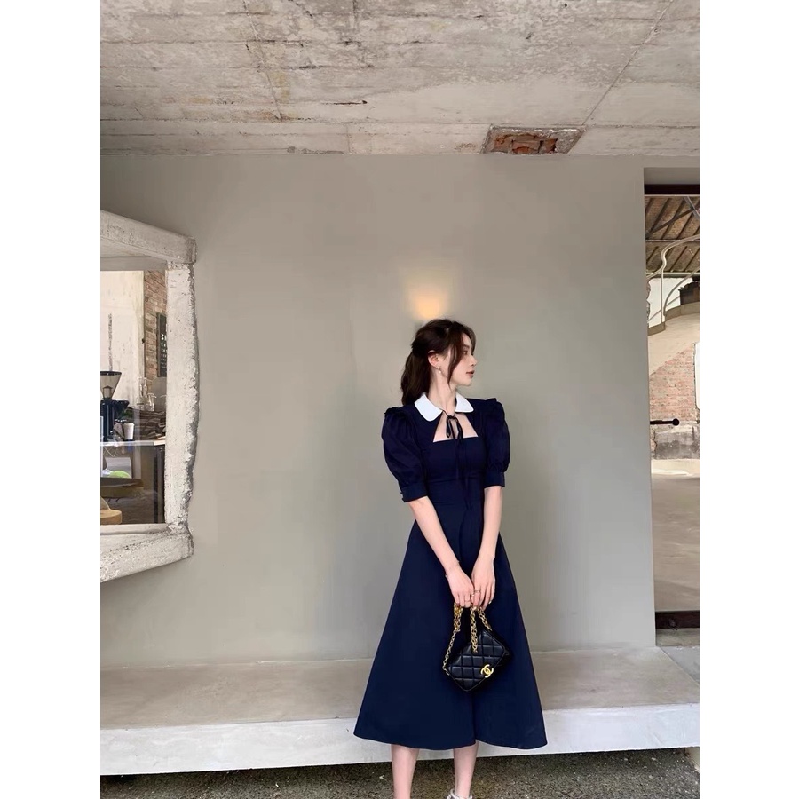 Váy phối cổ cut out bèo vai,vintage đẹp dã man luôn nha chị em-Minxy shop