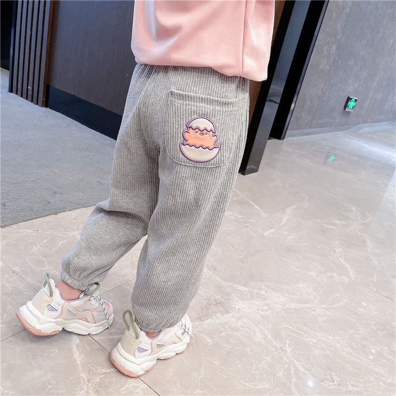 Quần dài thể thao họa tiết hoạt hình thời trang mùa thu 2023 cho bé gái