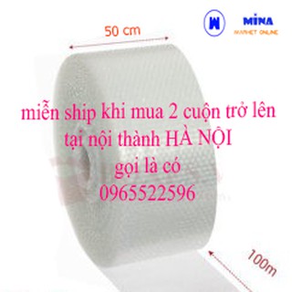 Kích Thước 0.5m x 100 Cuộn Bong Bóng Khí màng xốp hơi loại 1 chuẩn bọc hàng chất lượng tốt giá xưởng
