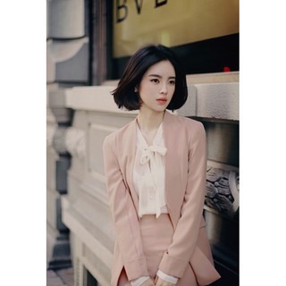 Áo Vest nữ màu hồng pastel