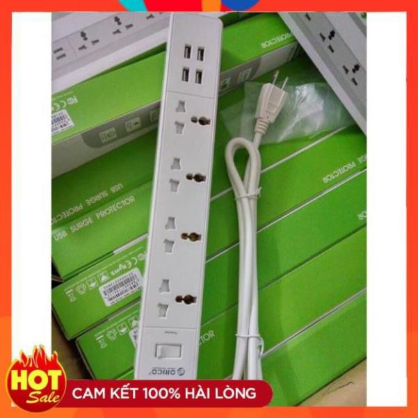 [Chính Hãng] Ổ cắm điện thông minh Orico tích hợp 4 cổng sạc USB 2.4A - OSC-4A4U