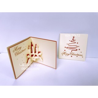 Nến Giáng Sinh 2 - Noel - Thiệp 3D
