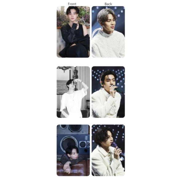 Set 7 thẻ card nhựa BTS - Special photo BE in 2 mặt