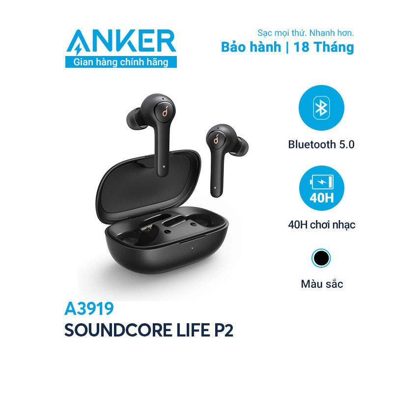 Tai nghe bluetooth TWS SOUNDCORE Life P2 (by Anker) - A3919 | BigBuy360 - bigbuy360.vn