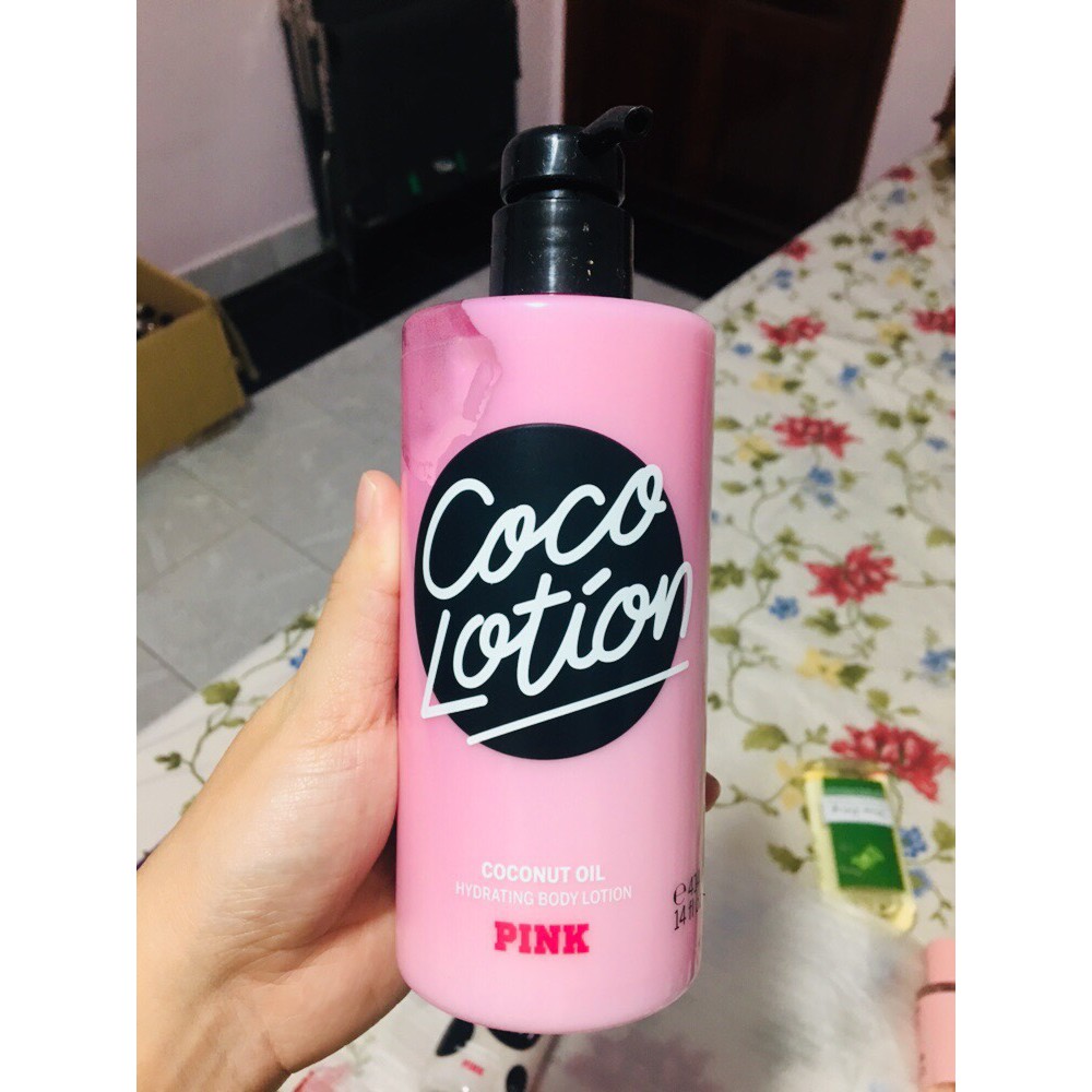 {Chuẩn Auth} {Bill Mỹ} Pink Coco Lotion Coconut Oil Sữa Dưỡng Thể Nước Hoa Victoria's Secret Body Lotion 414ml