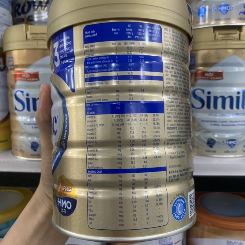 Sữa bột Similac Eye-Q 900g HMO dinh dưỡng 5G mới Gold Label