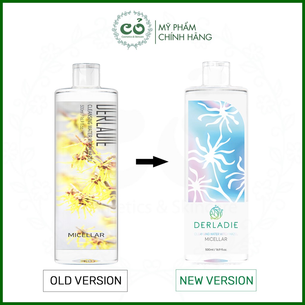 Nước Tẩy Trang Derladie Cleansing Water Witch Hazel