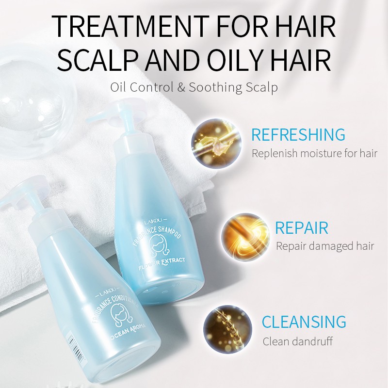 Bộ Dầu Gội LAIKOU Dưỡng Tóc Muối Biển 320ml