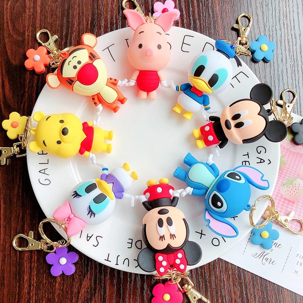 Móc Khóa Hình Chuột Mickey / Vịt / Minnie / Hoa Xinh Xắn Làm Quà Tặng Cho Bé REBUY1