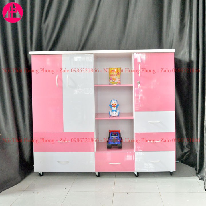 Tủ quần áo trẻ sơ sinh - bé gái màu hồng - Tủ nhựa đài loan cao cấp - miễn phí vận chuyển bảo hành 2 năm