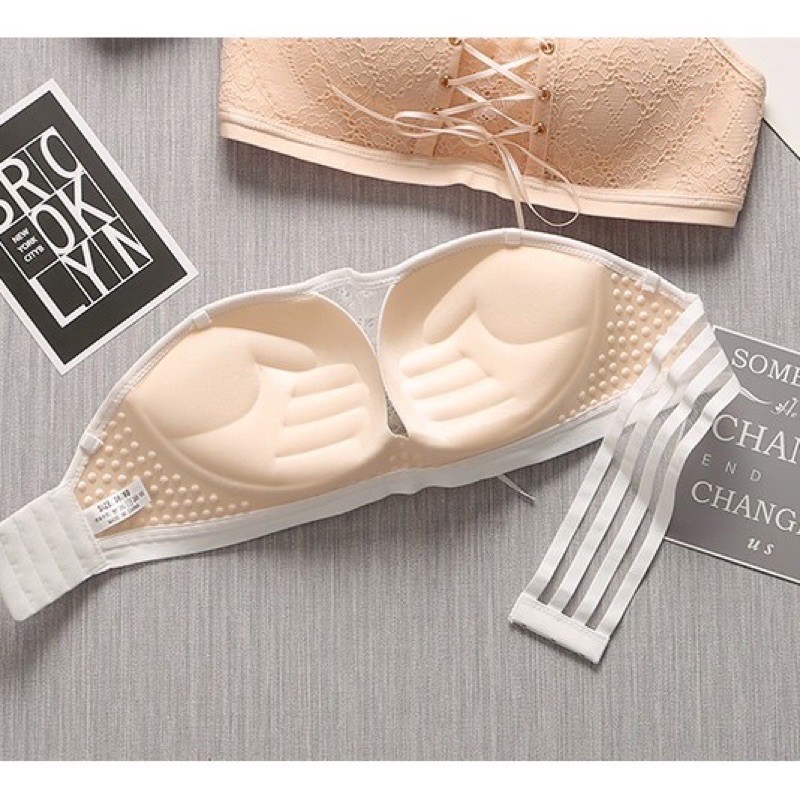 SIÊU PHẨM-ÁO LÓT KHÔNG DÂY NÂNG NGỰC CHỐNG TỤT DÂY RÚT REN NGỰC 3058