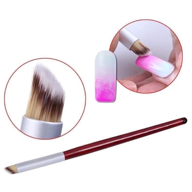 Cọ ombre-cọ làm omber đầu tròn chuyên dụng cho thợ làm nail học nail
