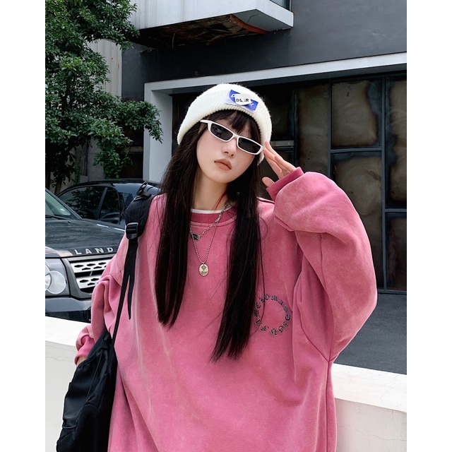 Ifnicefuture Áo hoodie Tay Dài Dáng Rộng Phong Cách Retro Thời Trang Thường Ngày Cho Cặp Đôi
