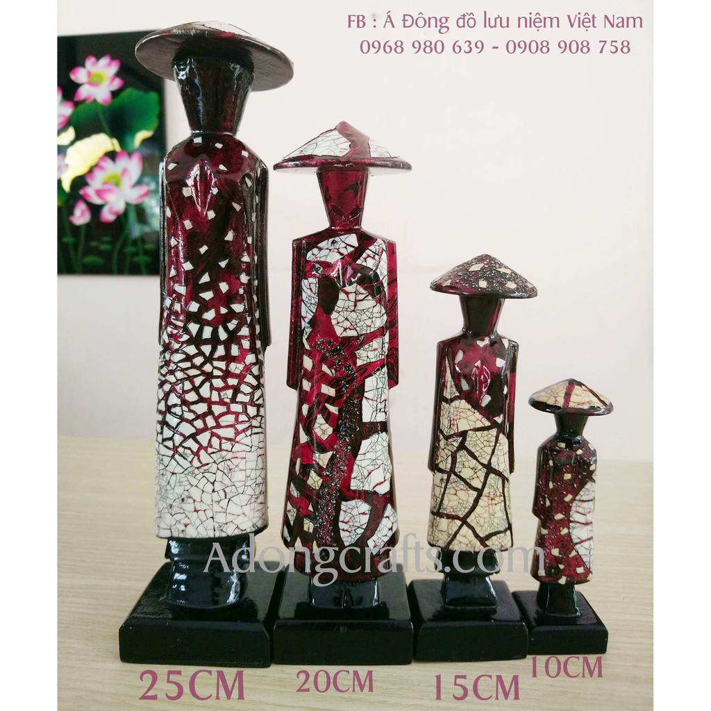 Tượng gỗ sơn mài cô gái  Miss Việt Nam - Hình Ảnh cô gái - Quà Tặng - Quà Lưu Niệm Việt Nam