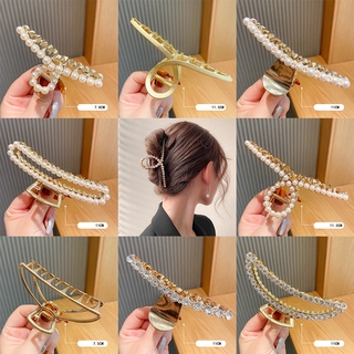 Kẹp tóc kim loại đính ngọc trai nhân tạo phong cách hàn quốc dành cho nữ