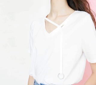 Áo cổ tim lồng khoen VNXK