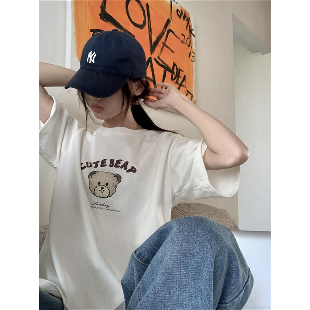 63888 Áo Thun Ngắn Tay Thoáng Khí In Hình Gấu