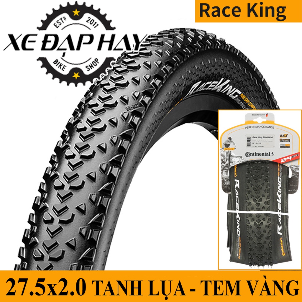 Lốp Xe Đạp Chính Hãng Đức CONTINENTAL Race King | Lốp Xe Đạp Địa Hình MTB |Tanh Lụa, Tem Vàng  Size 26&quot; -27.5&quot; -29&quot; x2.0