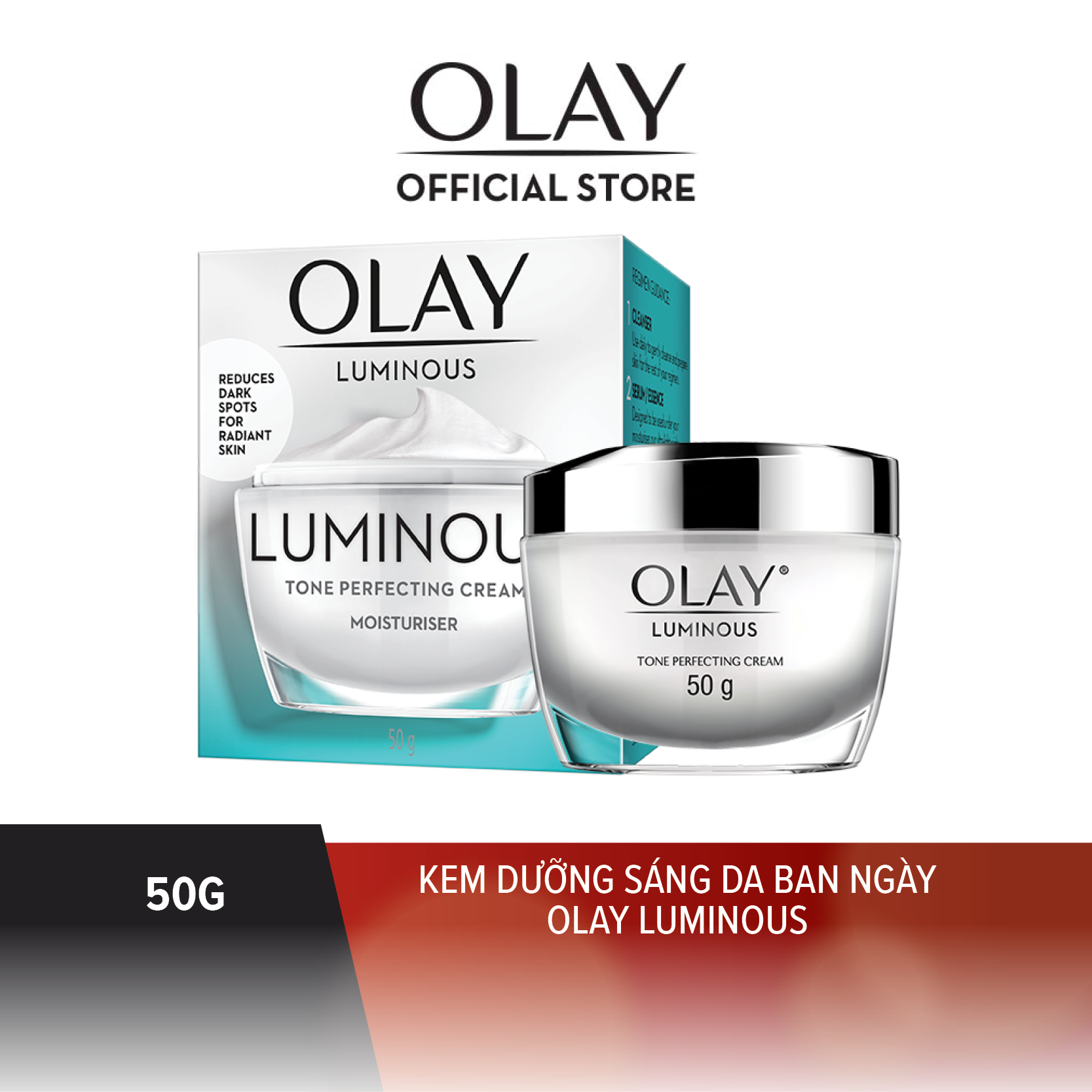 [Mã COSPGSBD  giảm 8% đơn 250K] Kem Dưỡng Trắng Da Ban Ngày Olay White Radiance Light Perfecting Day Cream SPF24 50g