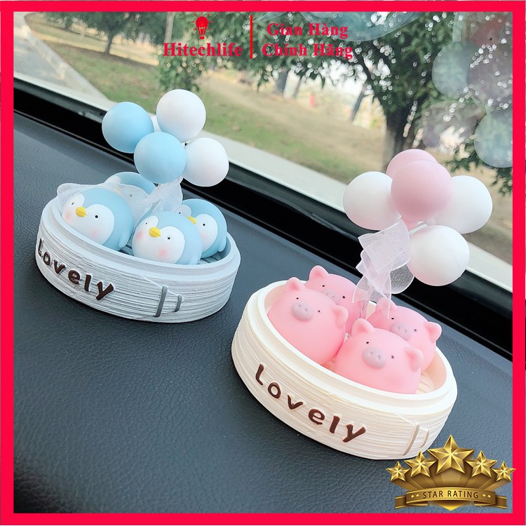Phụ Kiện Trang Trí Taplo Ô Tô Set 4 Chú Chim Cánh Cụt Trang Trí Xe Hơi, Bàn Làm Việc, Bàn Học, Phòng Khách Cực Dễ Thương